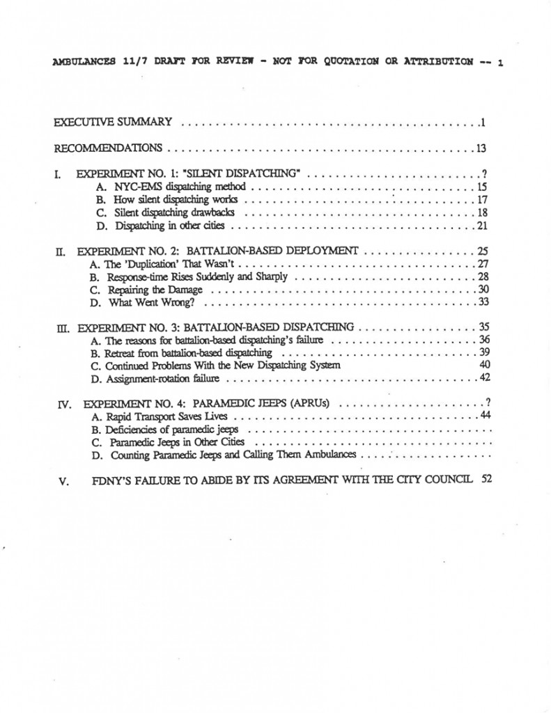 The Bennett Report on the FDNY-EMS Merger (Unreleased)01