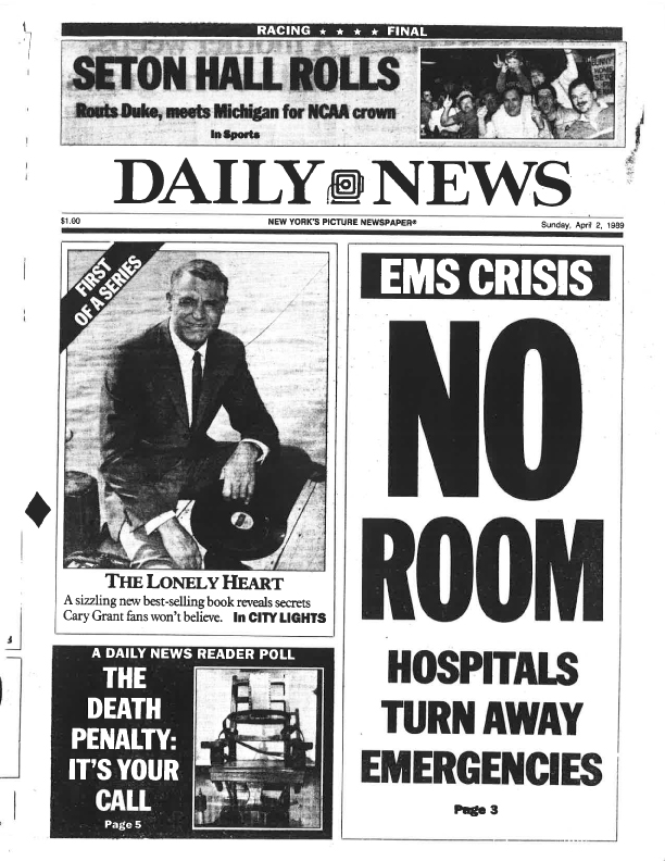 EMS Crisis at ERs Apr 2 1989