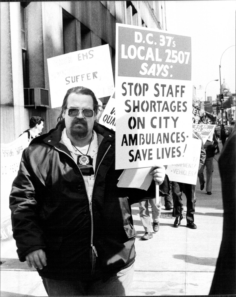 EMS Workers Picket HHC 1987